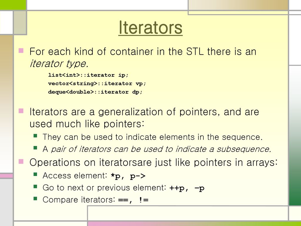 Lecture 8 2 stl iterators and algorithms ppt download